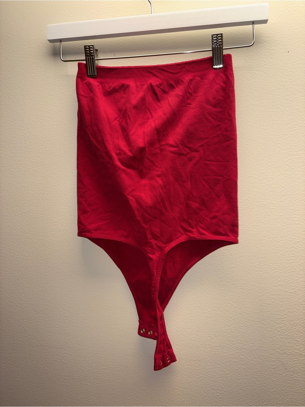 Free People Red High-Waist Seamless Bodysuit